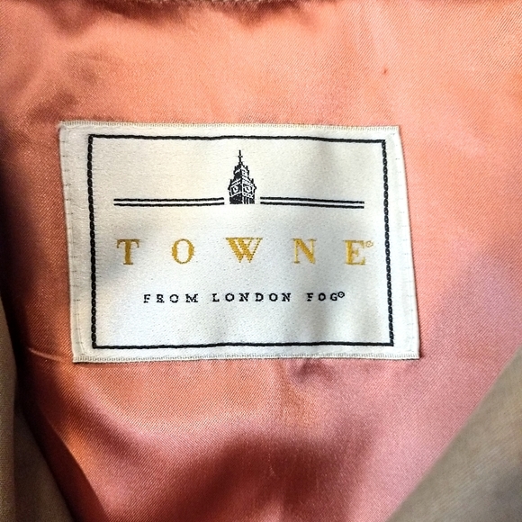 Towne by London Fog Double Breast Mens Trench Coat - Picture 9 of 16